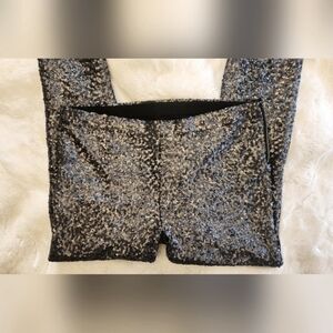 Bardot Silvery Blue Sequin Slim Fit Pant - Size 6